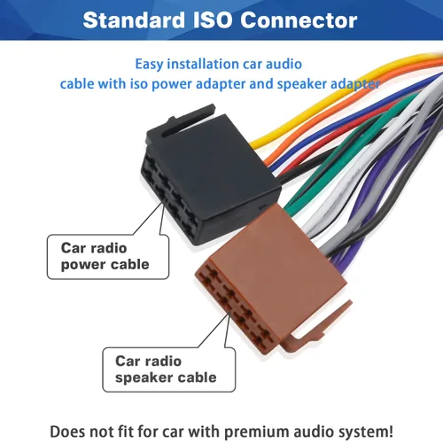Vista 4 de Adaptador de arnés de cableado de radio ISO compatible con Mazda CX7 CX9 MPV Cable de arnés de cable estéreo multicolor