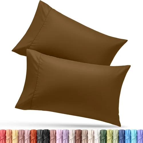 Vista 50 de Utopia Bedding - Juego de 2 fundas de almohada tamaño estándar, con cierre de sobre, tela de microfibra cepillada suave, resistentes al encogimiento