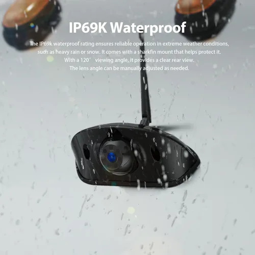 Vista 3 de ZEROXCLUB 1080P 7" Sistema de cámara de respaldo inalámbrica para RV, compatible con Furrion pre-cableado para RV, camión, remolque, monitor DVR