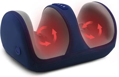Vista 8 de Masajeador de pies con calor, masajeador eléctrico de pies y pantorrillas con rodillo, masaje de tejido profundo para fascitis plantar, neuropatía