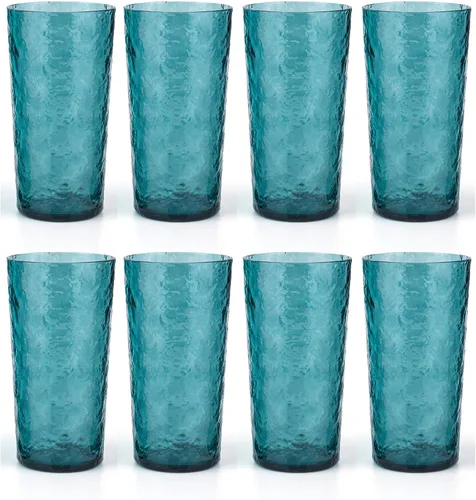 Vista 16 de KX-WARE Vasos de plástico de acrílico de 18 onzas, juego de 6 unidades, color azul