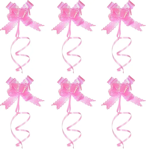 Vista 12 de PATIKIL Lazos iridiscentes de 2.2 pulgadas, paquete de 40 lazos de cuerda para envolver regalos, corbatín decorativo para bodas, fiestas