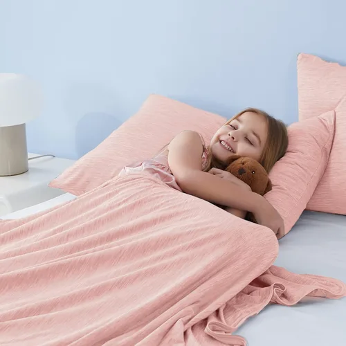 Vista 75 de Marchpower - Manta de enfriamiento para niños que duermen con calor, manta de lana fresca Arc-Chill con diseño de doble cara, fibra de enfriamiento