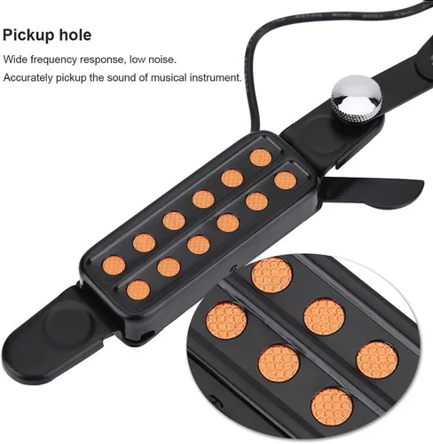 Vista 6 de Pastilla de guitarra eléctrica de volumen ajustable transductor con accesorios para guitarra acústica