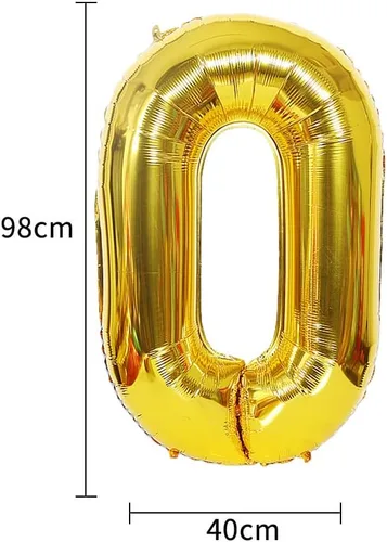 Vista 5 de Decoración de cumpleaños número 50, globos de látex de papel de aluminio, suministros para fiestas de cumpleaños de 50 años, globos de helio, globos