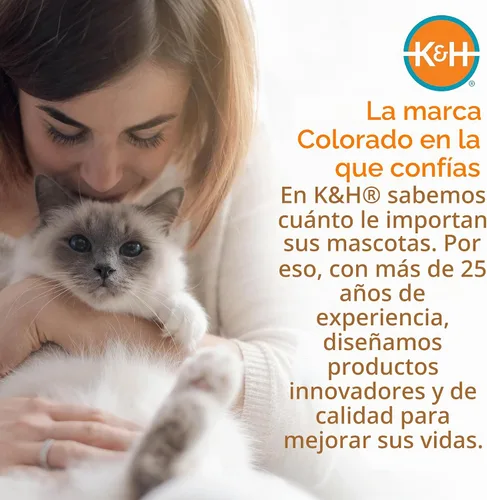 Vista 11 de Cama climatizada electrónica K&H, suave e ideal para exteriores (incluye funda), Bronceado