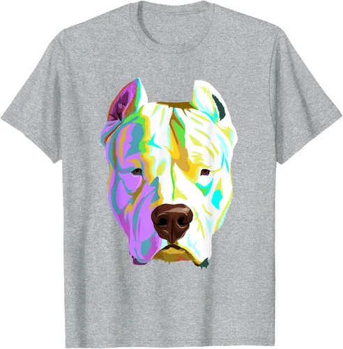 Vista 38 de Colorida camiseta Dogo Argentino, Negro, S