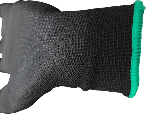 Vista 6 de Task Force - Guantes de trabajo de seguridad con revestimiento de poliuretano, 12 pares, guantes de punto sin costuras con revestimiento