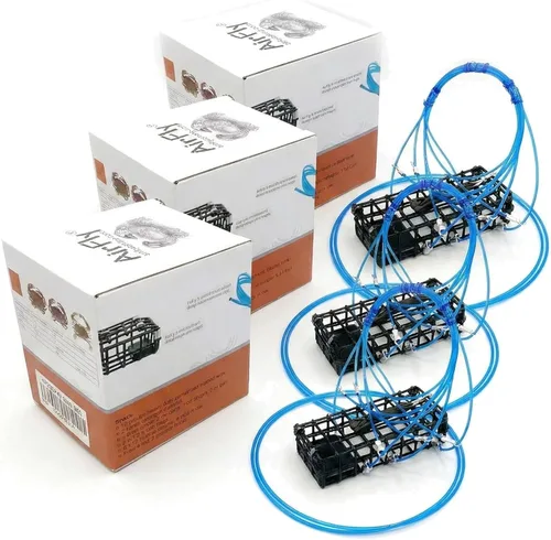 Vista 10 de AirFly Castable Crab Trap for Pier, Jetty & Surf - 6-Loop Fishing Pole Crab Trap Dungeness, Blue & Rock Crabs Lead-Free CA, OR, WA, MD & FL