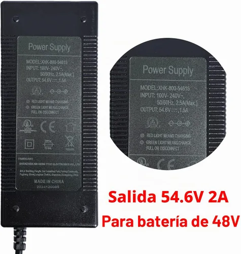 Vista 7 de EVAPLUS Adaptador de corriente de 54.6 V con certificación UL para scooter eléctrico de bicicleta eléctrica, cargador de batería de litio de 48 V