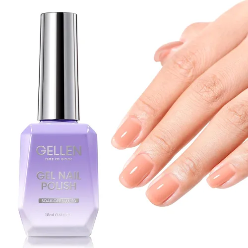 Vista 14 de GELLEN - Base y capa superior de gel, juego de 2 esmaltes de uñas de gel, capa superior que no se limpia 12ml Base Coat & No Wipe Top Coat Set.