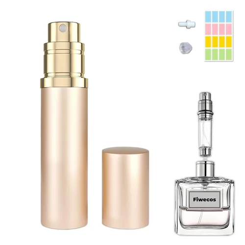 Vista 12 de Botella recargable de viaje de perfume, atomizador portátil, botella atomizadora, bomba de aroma de fragancia, relleno desde la parte inferior Negro