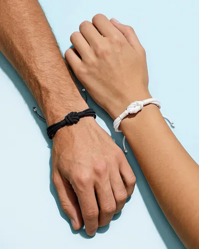 Vista 7 de UNGENT THEM Always With You - Pulseras de nudo de promesa Pinky para parejas, aniversario, Navidad, día de San Valentín, regalos para novio, novia