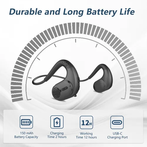 Vista 6 de BANIGIPA Auriculares Bluetooth con micrófono extraíble, auriculares inalámbricos con cancelación de ruido para teléfonos, computadora portátil, PC