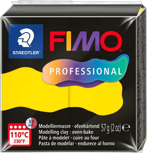 Vista 26 de STAEDTLER Arcilla de modelado de polímero FIMO Professional - Arcilla para hornear al horno - Negro, 2.01 oz - 1 bloque, 8040-9