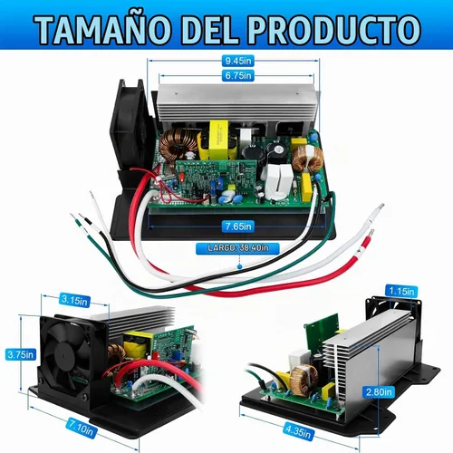 Vista 7 de Convertidor de potencia Wf-8955an actualizado con reconocimiento de plomo ácido y baterías de litio, convertidor Rv Wf-8955-Ad-Mba de 55 amperios
