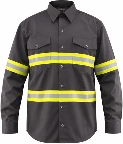 Vista 6 de Camisa de Seguridad de Alta Visibilidad Premium - Manga Larga
