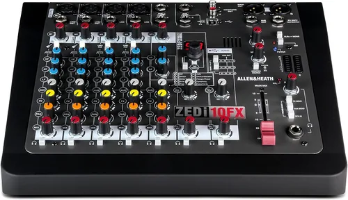 Vista 3 de Allen & Heath ZEDi-10FX - Mezclador de audio híbrido compacto/interfaz USB 4x4 con 61 efectos de calidad de estudio (AH-ZEDi-10FX), Negro