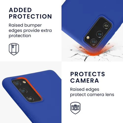 Vista 3 de kwmobile Funda compatible con Samsung Galaxy S20 FE - Funda protectora de silicona TPU suave y delgada - Azul Báltico