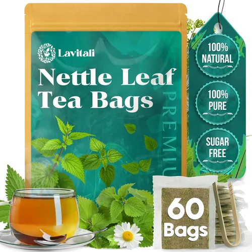 Vista 33 de Lavitali, Bolsas de té de raíz de bardana 60 bolsas, té de hierbas 100% puro Sin cafeína, bolsa de filtro ecológica rica en antioxidantes