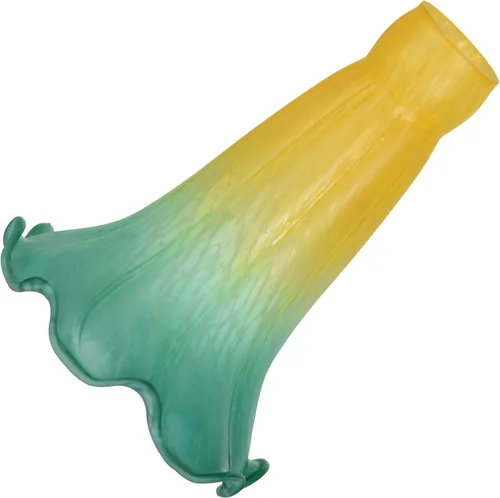 Vista 10 de Bieye LS103S - Pantalla de cristal soplado con flor de lirio (verde ámbar, diámetro interior de apertura 0.87 pulgadas x diámetro exterior 1 pulgada)