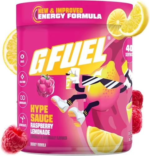 Vista 8 de G Fuel Blue Ice - Bebida energética en polvo, mezcla de cafeína preentrenamiento para juegos, amino de enfoque sin azúcar, vitamina + antioxidantes