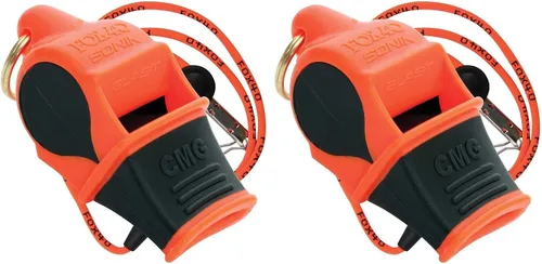 Vista 2 de Fox 40 Sonik Blast silbato (naranja negro)