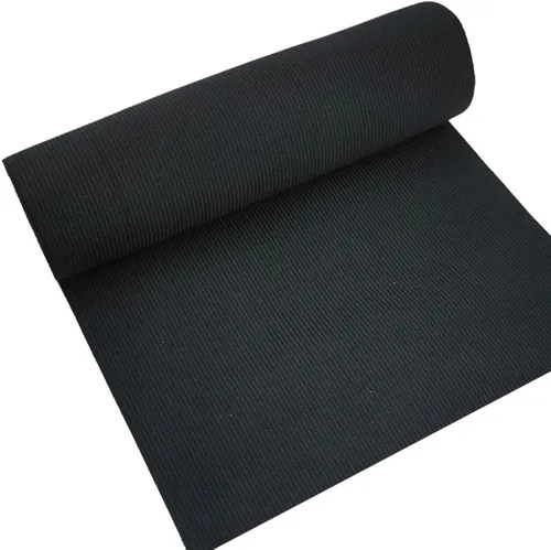 Vista 2 de Banda elástica de punto de alta elasticidad negra de 10 pulgadas de ancho, 2 yardas de largo