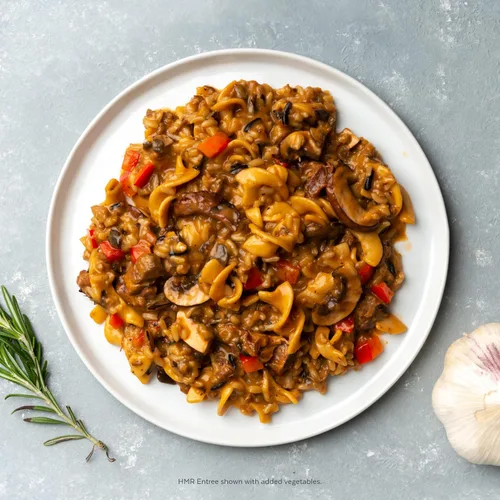 Vista 4 de HMR Stroganoff Risotto Entree Combo Pack, 12 porciones, crea 6 comidas abundantes