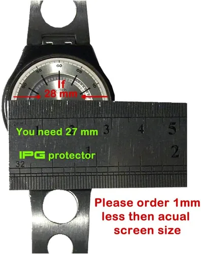 Vista 2 de IPG Protector de pantalla de reloj redondo universal (2 unidades) Película de hidrogel sin burbujas Protección invisible antiarañazos Bueno