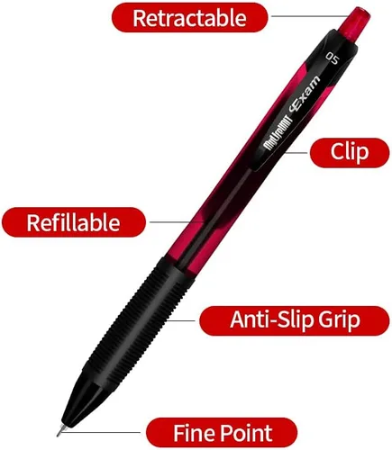 Vista 4 de MyLifeUNIT Bolígrafos de gel, bolígrafo de gel negro de punta fina para escritura súper suave, bolígrafos retráctiles de 0.020 in con tinta