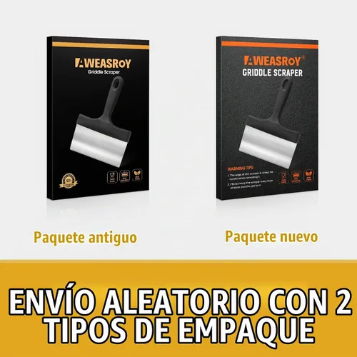 Vista 7 de Rascador de parrilla resistente de acero inoxidable con mango de 5 pulgadas, herramienta de raspador de alimentos resistente para cocina para Negro