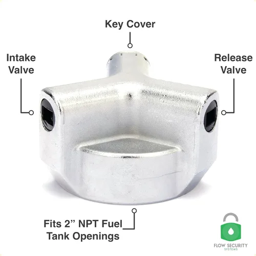 Vista 4 de VersaLock Tapa de tanque de combustible con cierre ventilado Para transferencia y tanques comerciales sobre el suelo Previene el robo