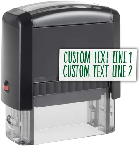 Vista 6 de Sello de dirección autoentintado de fuente personalizada 1-4 líneas Recambio de tinta disponible (1 línea sin tinta)