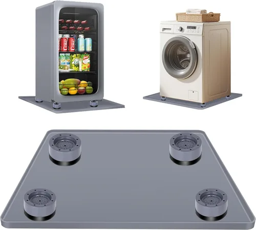Vista 9 de ToLanbbt Mini soporte de nevera ajustable para lavadora y secadora con soporte de lavadora de 4 pies fuertes, base de soporte universal para muebles