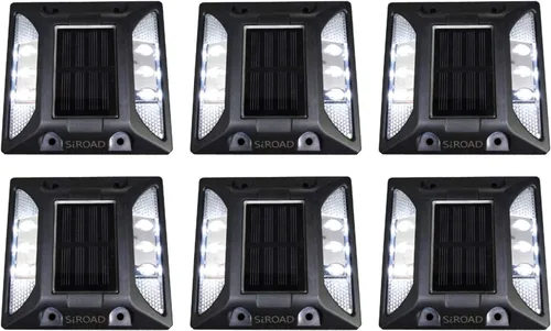 Vista 9 de Luces solares para entrada de vehículos, IP68 impermeables, marcadores de Azul