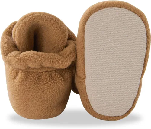 Vista 2 de pureborn Botines de invierno para bebé, de forro polar, antideslizantes, para cuna
