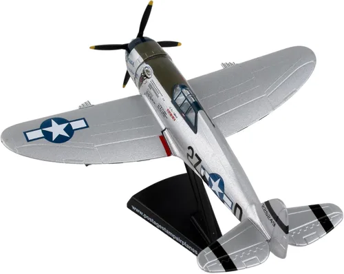 Vista 6 de Sello postal P-47 Thunderbolt "Kansas Tornado II" 1/100 Modelo de avión de combate coleccionable de la Segunda Guerra Mundial – Réplica histórica