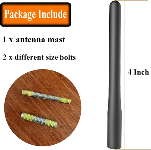 Vista 5 de Antena de 4 pulgadas para Ford Bronco (2021-2023), antena de vehículo negra