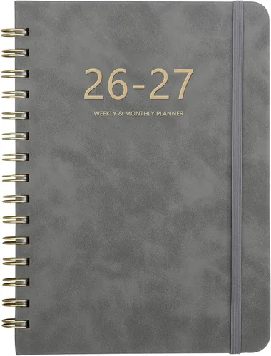 Vista 9 de Agenda académica 2026-2027, agenda semanal y mensual, julio de 2026 a junio de 2027, 6.4 x 8.5 pulgadas, cubierta de piel sintética, agenda anual