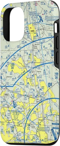 Vista 2 de Carta seccional VFR aeronáutica para iPhone 14 - Carcasa del noroeste de Houston, TX