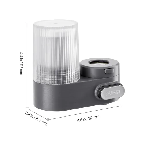Vista 8 de Happybuy Grifo - Filtro de agua de montaje, purificador de agua vertical para fregadero, filtro de fibra de carbono certificado NSF, elimina