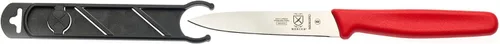 Vista 8 de Mercer Culinary Cuchillo de barra, negro, borde liso de 4 pulgadas, punta puntiaguda