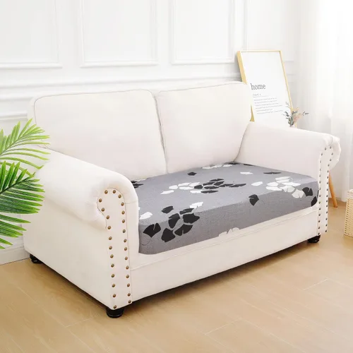 Vista 168 de hyha Fundas de cojín de sofá estampadas, fundas de sofá florales lavables para sofás con 2 cojines, fundas de cojín de patrón elástico para muebles