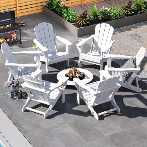 Vista 28 de Domi Folding Adirondack Chair with Cup Holder, Aruba