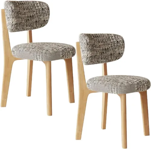 Vista 42 de YVYKFZD Solid Wood Dining Chairs, Armless Dining Room Chair Set, Upholstered Kitchen Chairs, Living Room Chair with Removable Fabric Seat Cushion