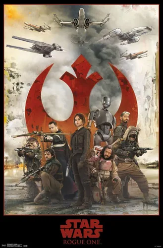 Vista 18 de Trends International Star Wars: Rogue One - Póster de pared de montaje, 14.725 x 22.375 pulgadas, versión enmarcada de madera de granero