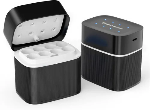 Vista 11 de Maxfree - Paquete de 8 baterías de litio recargables AA con cargador de doble propósito Negro
