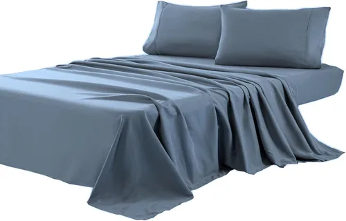 Vista 9 de Kingnex Sábana encimera King extragrande 132x110 para cama extra ancha y alta, duradera, suave, de 1800 microfibra doble cepillada, sábana superior