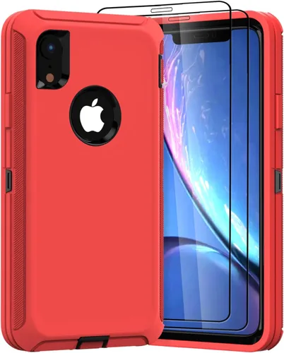 Vista 9 de Funda diseñada para iPhone XR [protección de cuerpo completo 3 en 1] Funda resistente de grado militar, a prueba de golpes y caídas de 6.1 pulgadas
